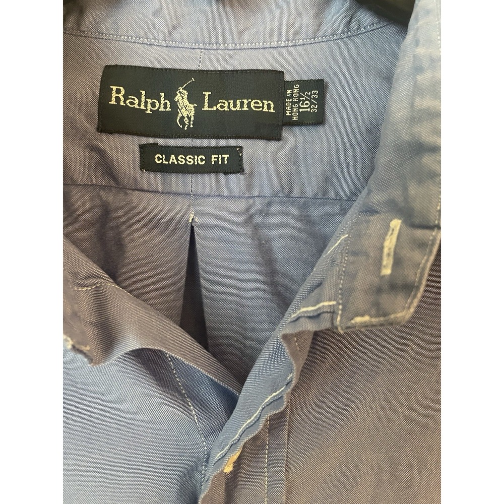 Ralph Lauren Denim Look Long Sleeve Button Down Classic Fit Mens 16 1/2 32/33 - Picture 3 of 5